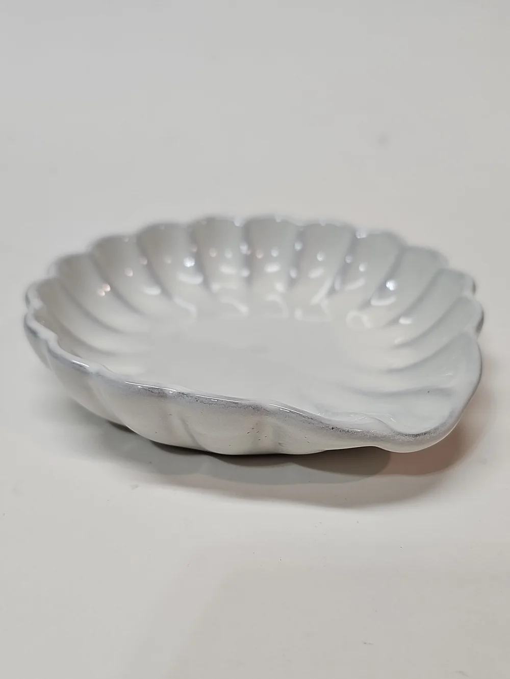 Target Hearth & Hand w/ Magnolia Matte Light Gray Stoneware Scalloped Spoon Rest